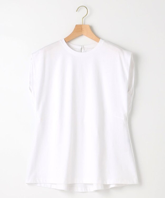 組曲 S 【洗える】バックパールフレアカットソー アイボリー系