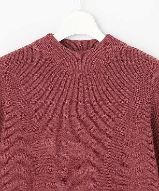 ANY SIS CICA加工 ビューティ畔ボトルネック ニット アッシュローズ