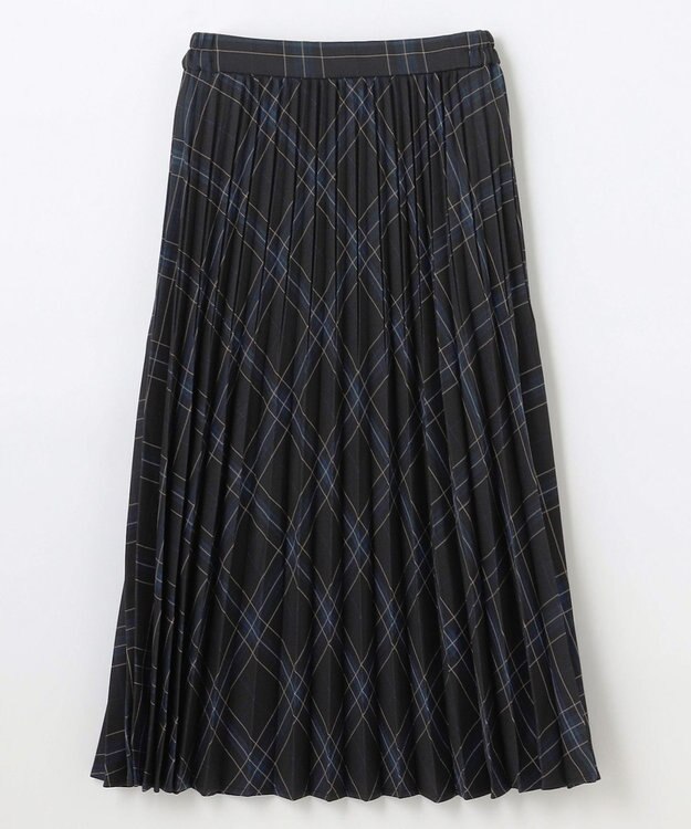 ANY 【洗濯機可/ウエストゴム】チェックプリーツスカート ブルーチェック