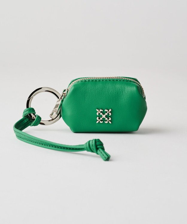 russet カラビナ付き レザーミニポーチ型チャーム(Z-220) Green