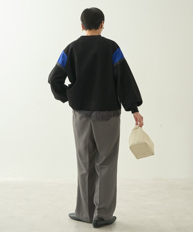 AMERICAN HOLIC ドロストライン切替ポンチプルオーバー Black