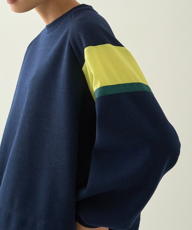 AMERICAN HOLIC ドロストライン切替ポンチプルオーバー Navy