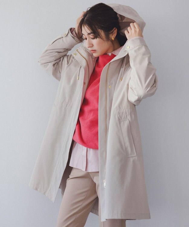 23区 L 【撥水加工/洗える】ライナー付き マルチウェイアウター ベージュ系
