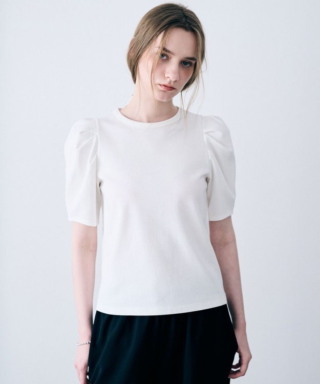 uncrave ダブルフェイスジャージー ボリュームスリーブカットソー オフ