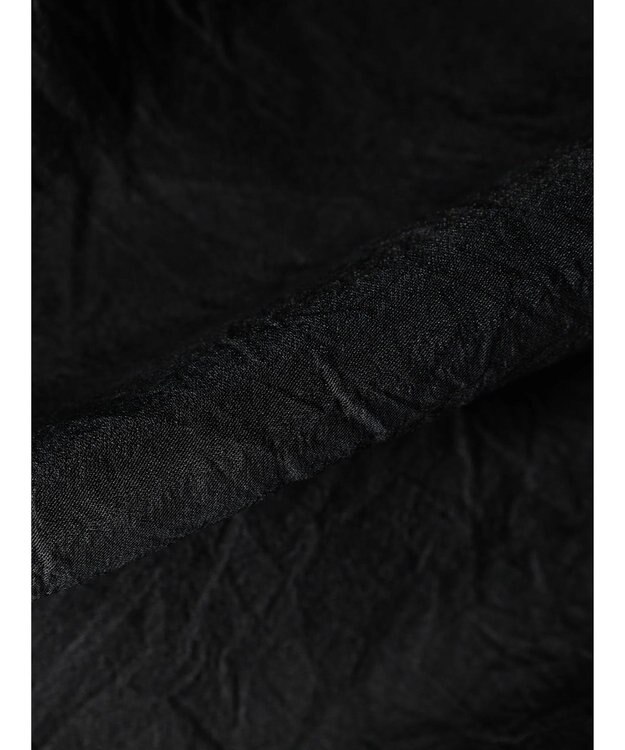 Green Parks シアー裾ドロストシャツ Black