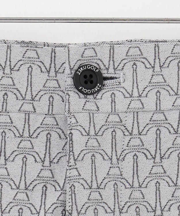 23区GOLF 【MEN】【ストレッチ】エッフェル塔柄 ジャガードパンツ ライトグレー系5