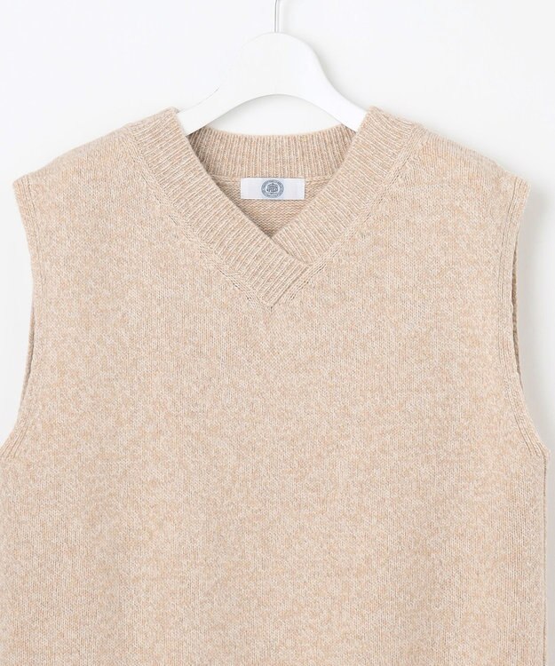 J.PRESS LADIES L 【洗える】MIX COLORED ニット ベスト ベージュ系