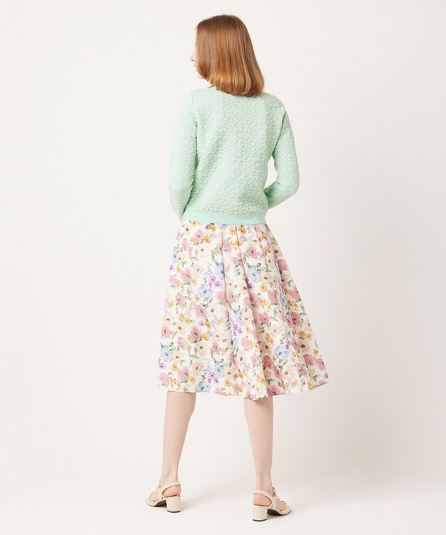 TOCCA 【洗える】FLUFF FLOWERS カーディガン ペールグリーン系