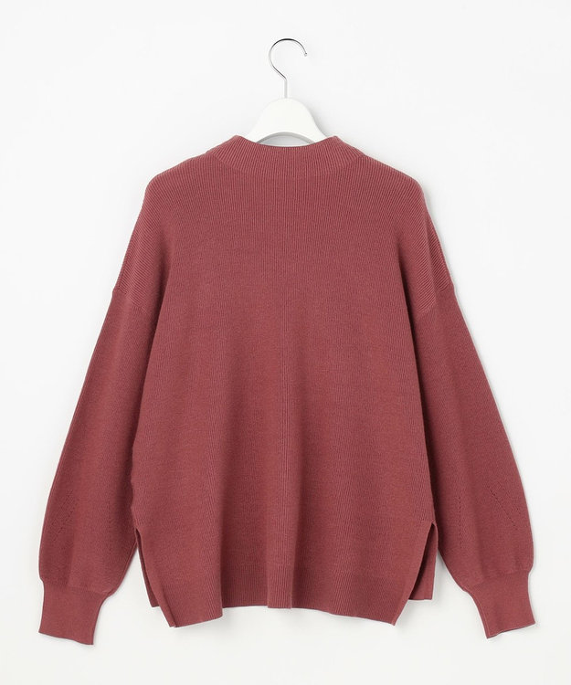 ANY SIS CICA加工 ビューティ畔ボトルネック ニット アッシュローズ