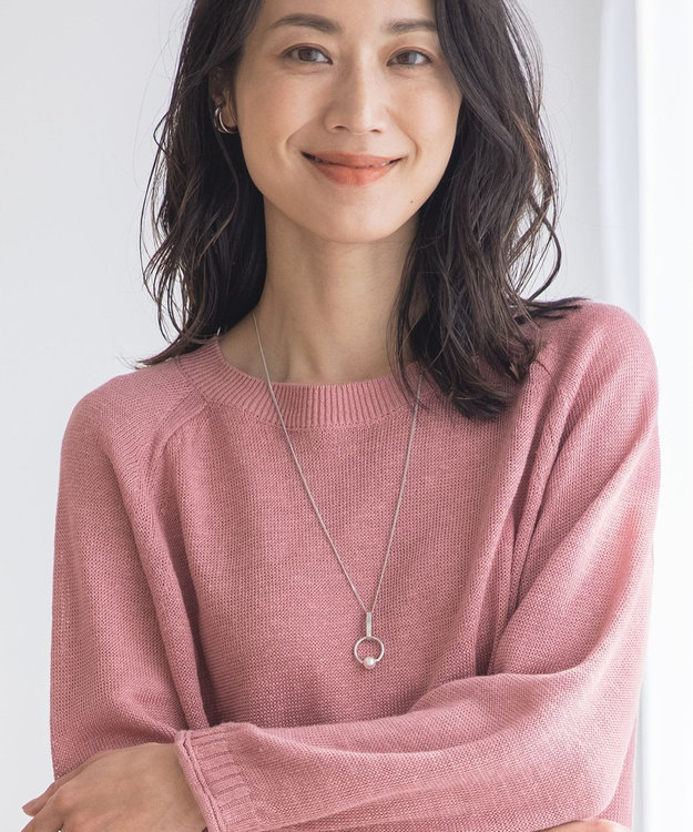 J.PRESS LADIES スティック パール ネックレス シルバー系