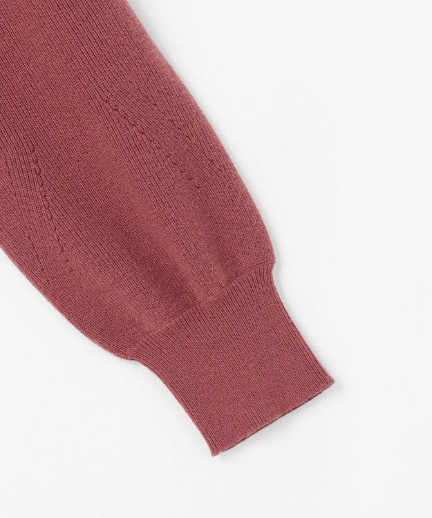 ANY SIS CICA加工 ビューティ畔ボトルネック ニット アッシュローズ