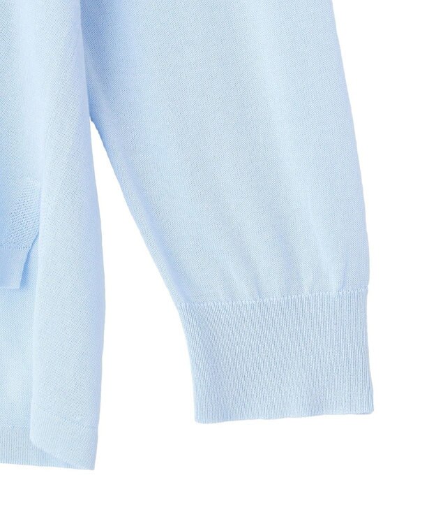 YECCA VECCA ハイゲージミドル丈Vネックカーディガン Sax