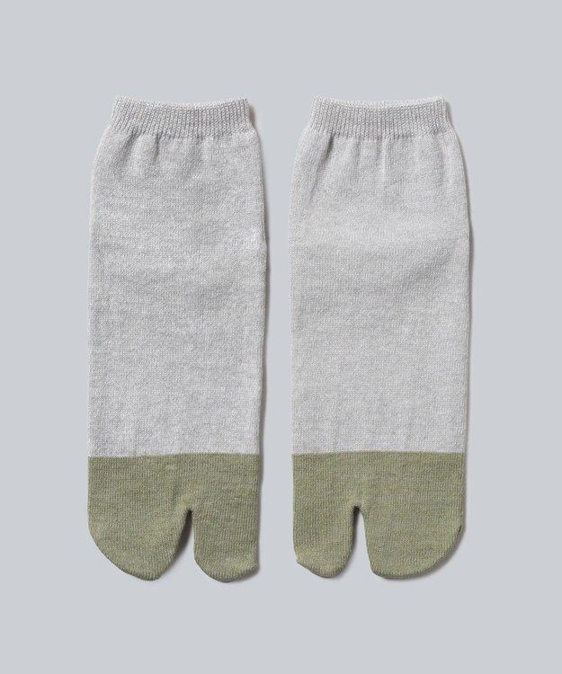 WHITE MAILS 【UNISEX】PAPER COLOR BLOCK TABI ANKLE ソックス グレー