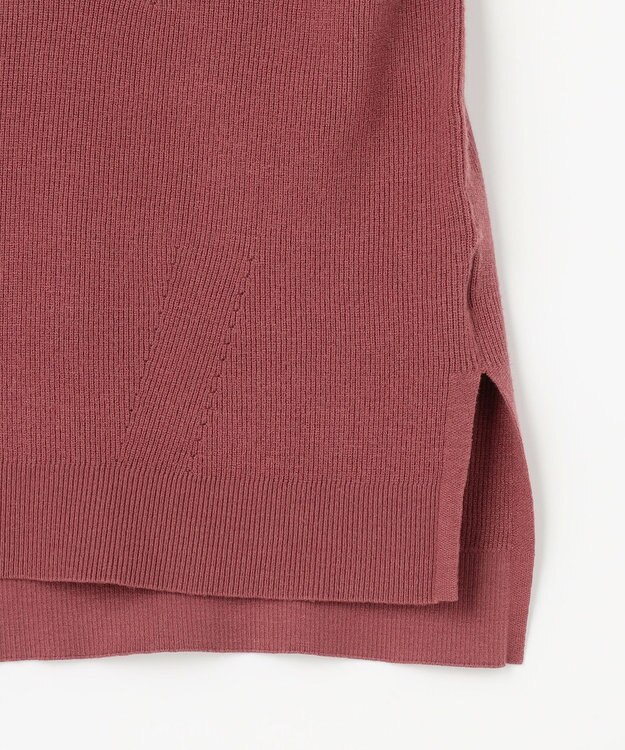 ANY SIS CICA加工 ビューティ畔ボトルネック ニット アッシュローズ