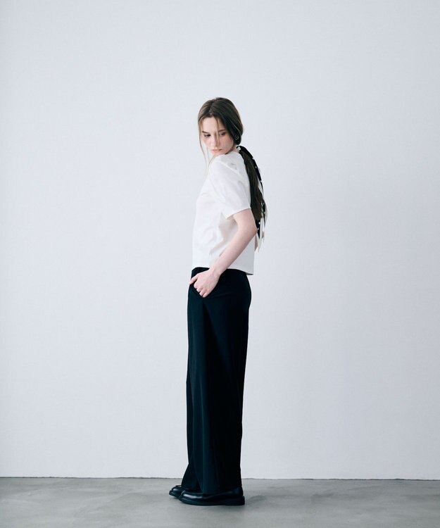 uncrave ダブルフェイスジャージー ボリュームスリーブカットソー オフ