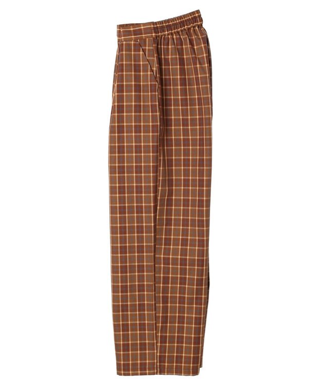 Green Parks ・ＥＬＥＮＣＡＲＥ　ＤＵＥ　チェックワイドパンツ Brown