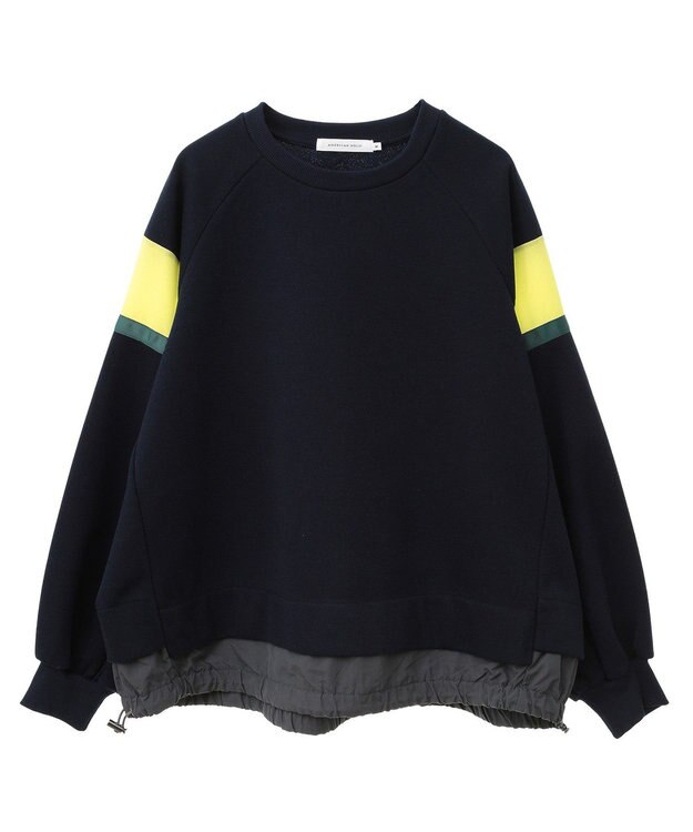 AMERICAN HOLIC ドロストライン切替ポンチプルオーバー Navy