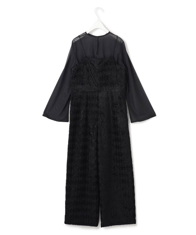 ICB ダイヤカットジャカード オールインワン ブラック系