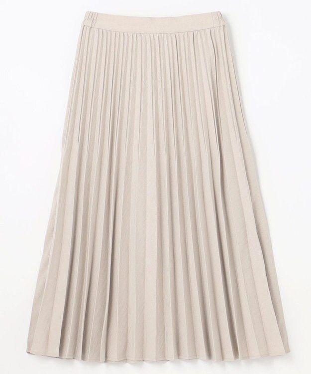 ANY 【ウエストゴム】リネンライクエアーヴィンテージ プリーツスカート サンドベージュ