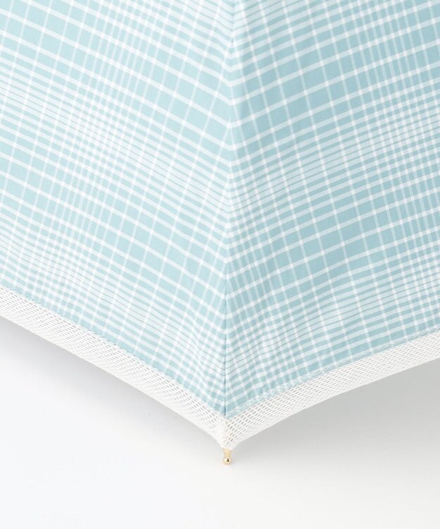 MOONBAT GRACY(グレイシー) 晴雨兼用日傘 長傘 T/C Neo classic check ナイルブルー