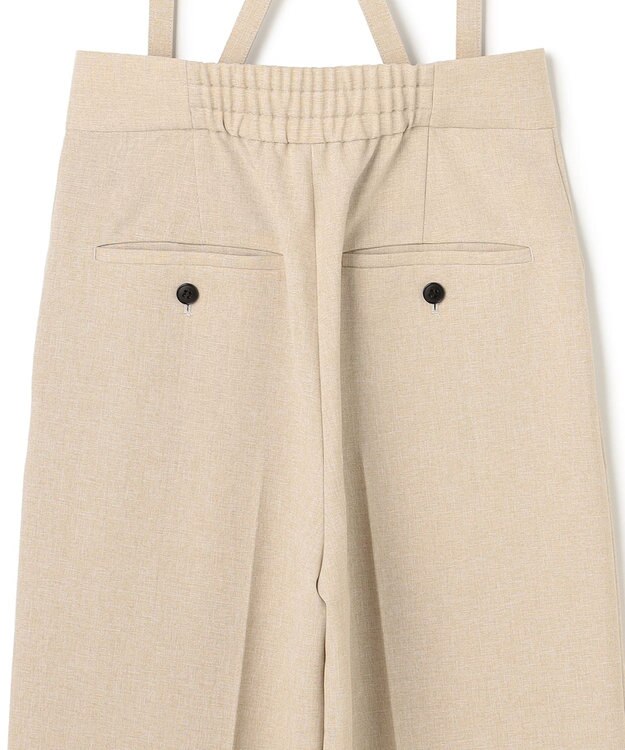 uncrave ウォッシャブルドライサップ ワイドパンツ（サスペンダー付き） シャンブレーベージュ