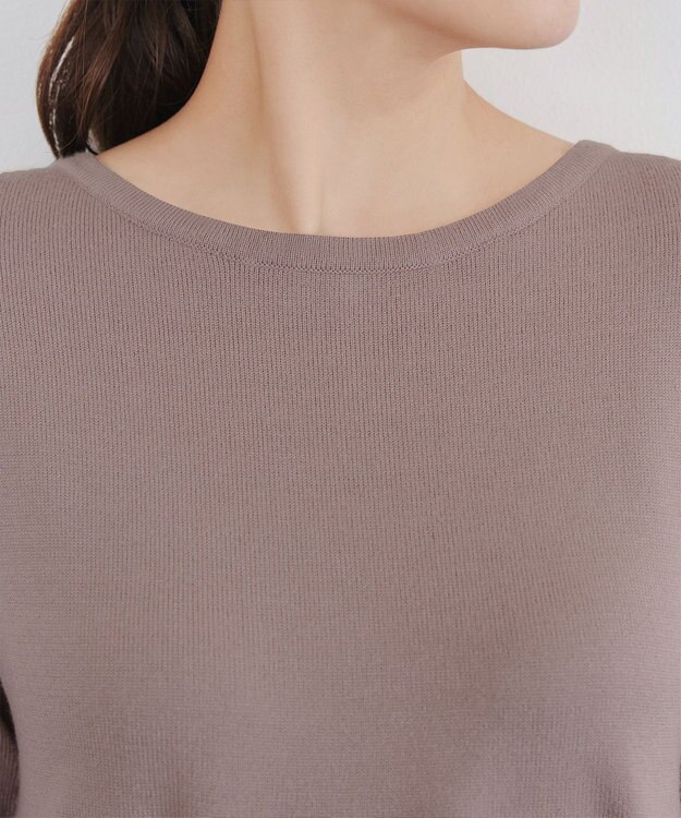 Tiaclasse 【洗える】ギャザーフレアニットチュニック モカ