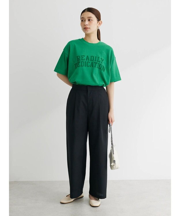 Green Parks ２段カレッジロゴボックスＴシャツ Dark Green