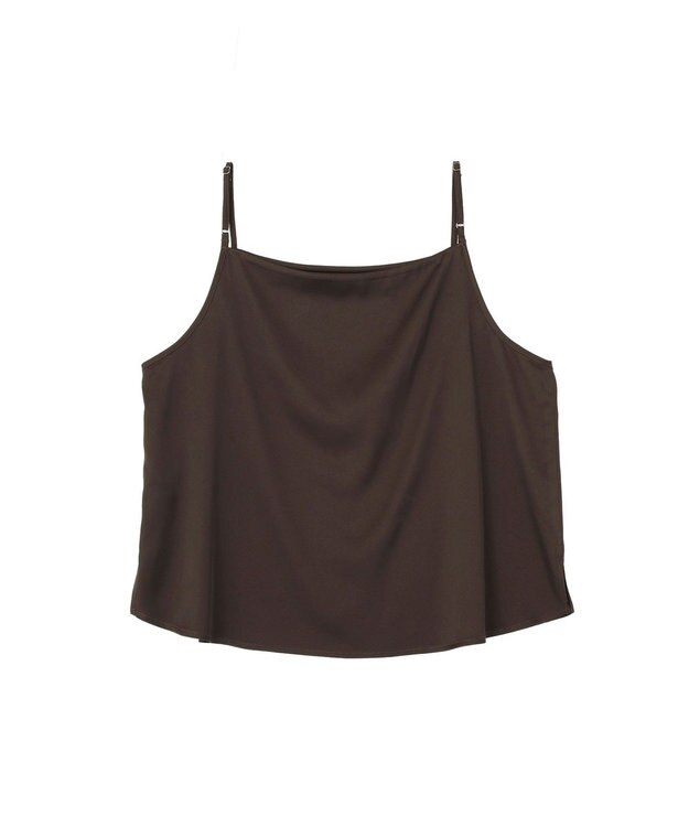 YECCA VECCA 【2点SET】キャミ付きシアードットシャツ Brown