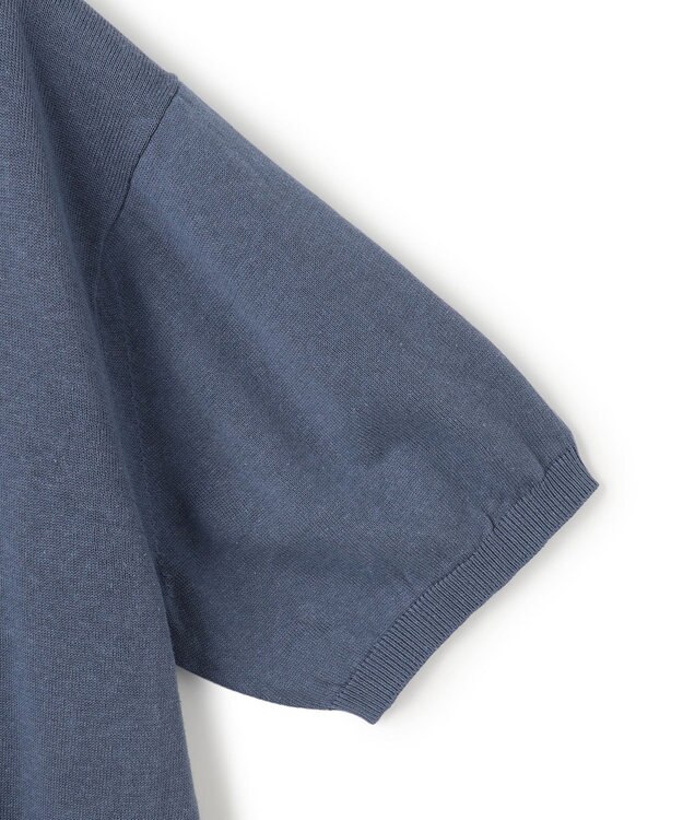 J.PRESS YORK STREET 【UNISEX】ベーシック ニットポロシャツ ダルブルー系
