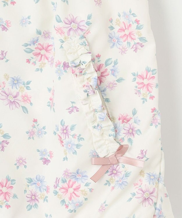 ANY KIDS 裾ペプラム 花柄 ブルゾン エクリュ系