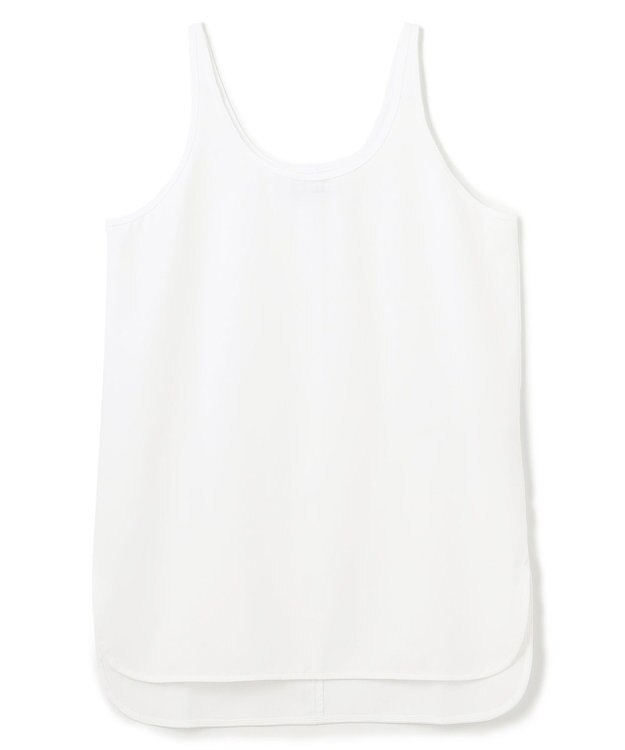 BEIGE， 【洗える】BROIS / コットンシャツテールタンクトップ White