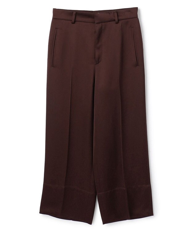 BEIGE， CASSITER / リネンブレンド サテンクロップドパンツ Bordeaux