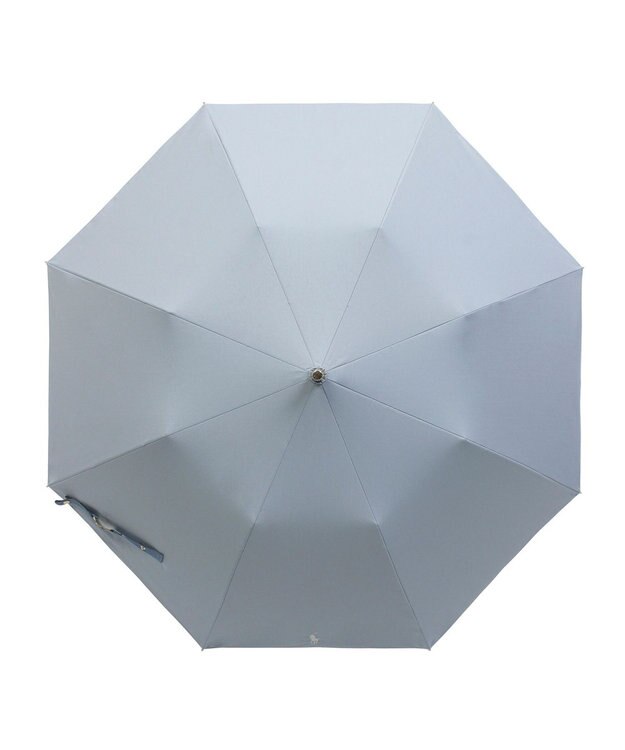 MOONBAT POLO RALPH LAUREN（ポロ ラルフローレン）晴雨兼用日傘 ワンポイント ポロポニー 無地  折りたたみ傘 楽折 遮光 遮熱 UV スカイブルー