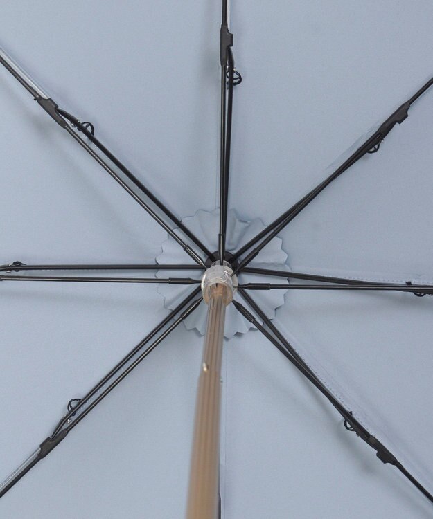 MOONBAT POLO RALPH LAUREN（ポロ ラルフローレン）晴雨兼用日傘 ワンポイント ポロポニー 無地  折りたたみ傘 楽折 遮光 遮熱 UV スカイブルー