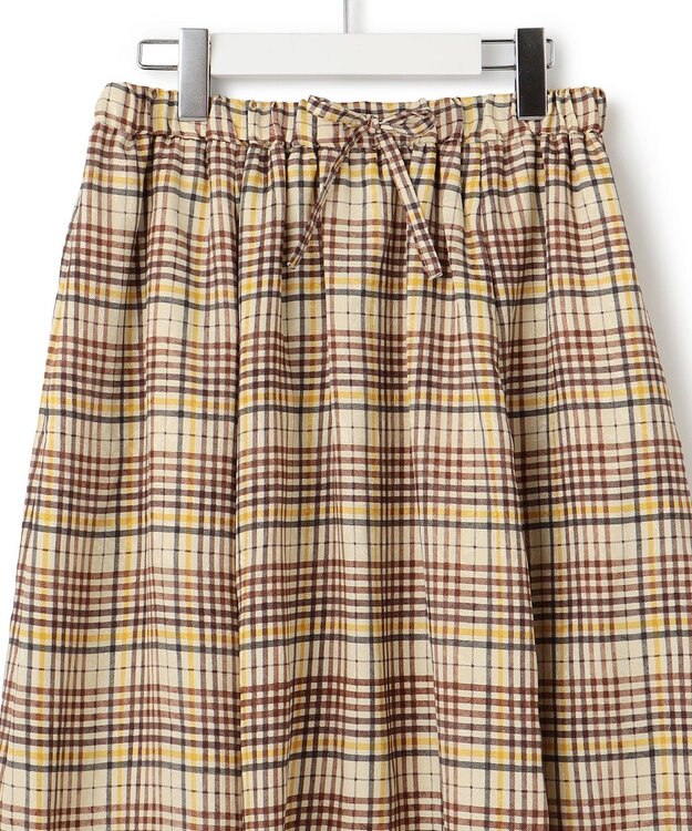 J.PRESS YORK STREET 【WOMEN】チェックフレアスカート ベージュ系3