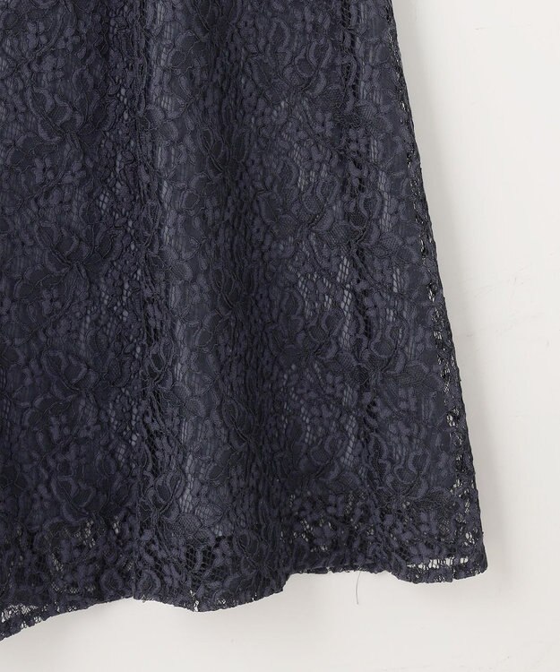 ANY SIS 【Lily Calin】ナローフレアレース ドレス ネイビー