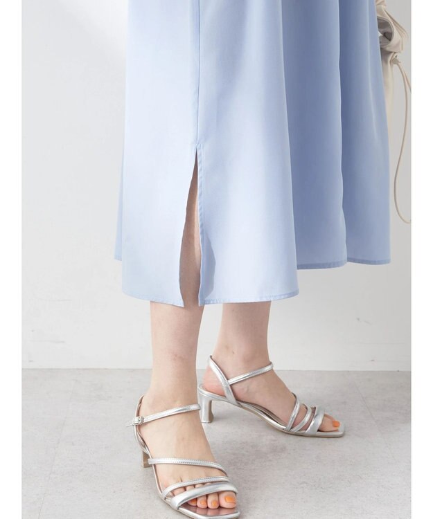 earth music&ecology ＳＥＴ２点シャーリングビスチェ×シャツワンピース Sax