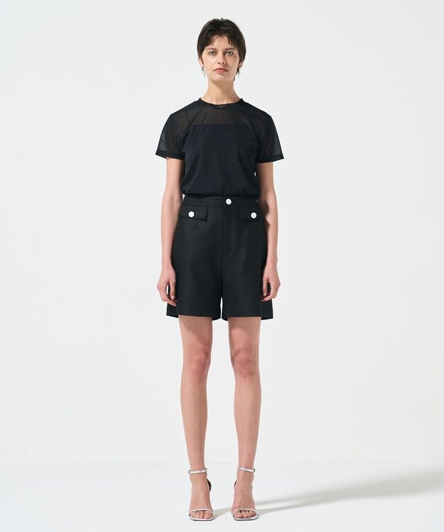 GRACE CONTINENTAL シアークルーカットトップ ブラック