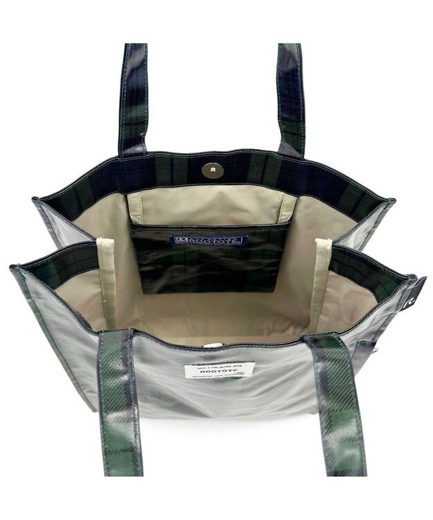 ROOTOTE 3605【ラミネート加工 A4収納】EU.アーキャトル.ラミネート-T 01：チェック・グリーン