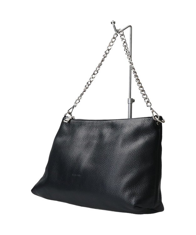 INTER-CHAUSSURES 【RIPANI】チェーンハンドルレザーバッグ ブラック