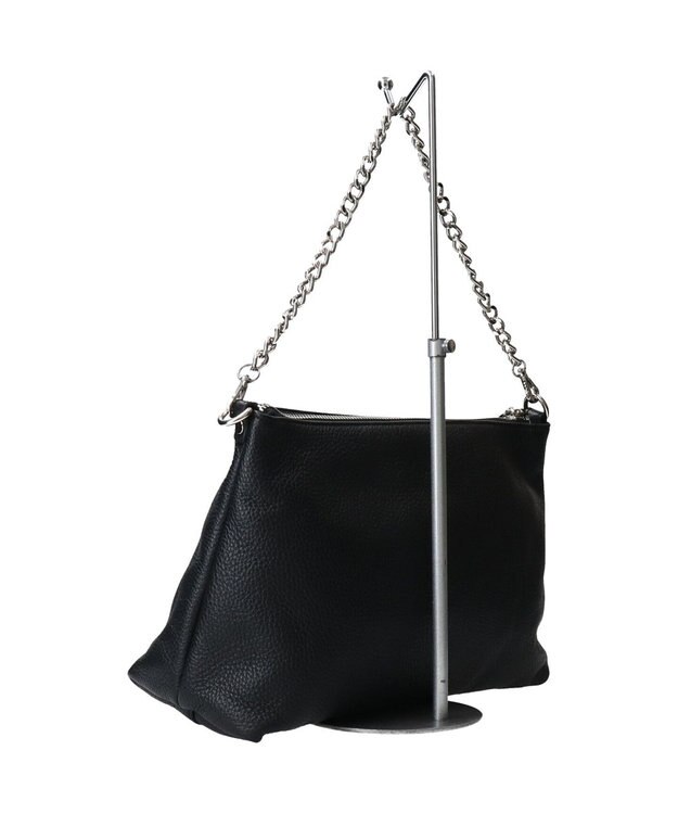 INTER-CHAUSSURES 【RIPANI】チェーンハンドルレザーバッグ ブラック