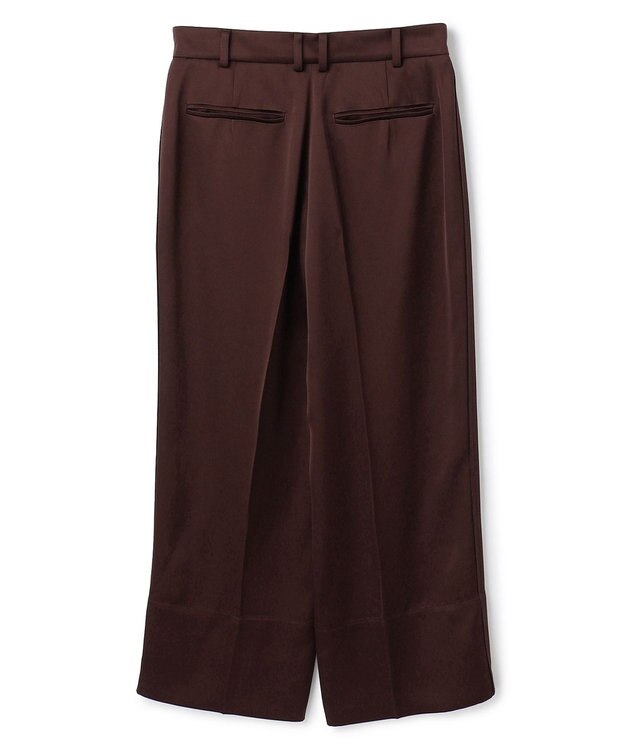 BEIGE， CASSITER / リネンブレンド サテンクロップドパンツ Bordeaux