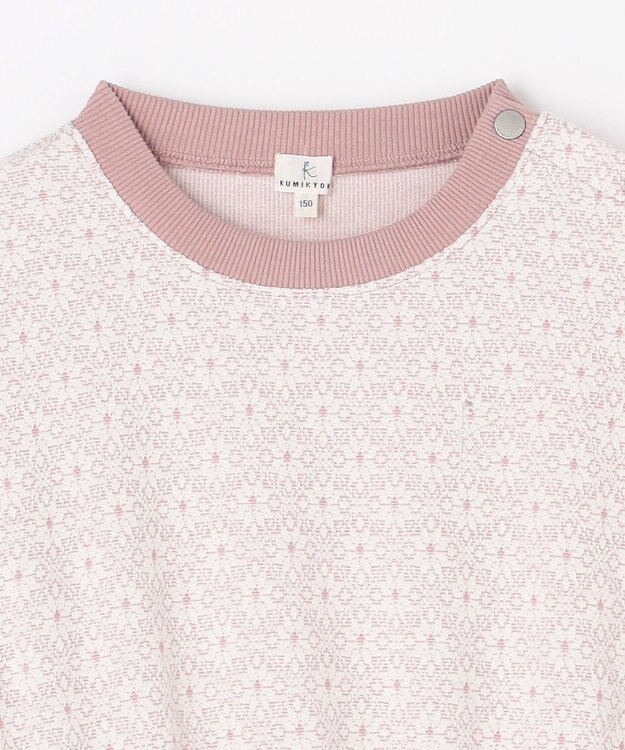 組曲 KIDS 【150-160㎝】 フロストフラワージャガード ワンピース ラベンダー