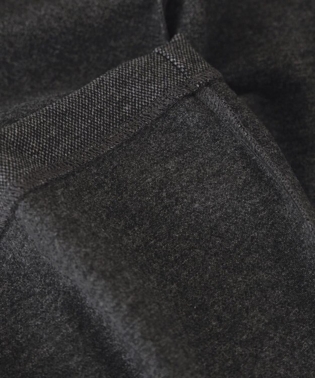 Tiaclasse L ミニチェッカー裏起毛・ストレートパンツ ブラック