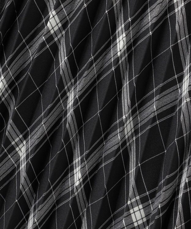 ANY 【洗濯機可/ウエストゴム】チェックプリーツスカート ブラックチェック