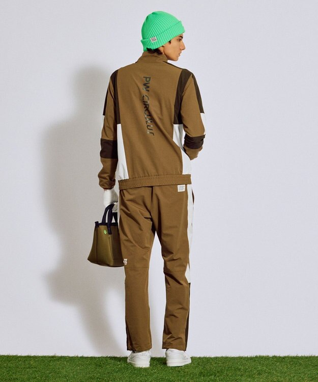 PW CIRCULUS 【ストレッチ素材】【MEN】トラックジャケット ゴルフ カーキ系