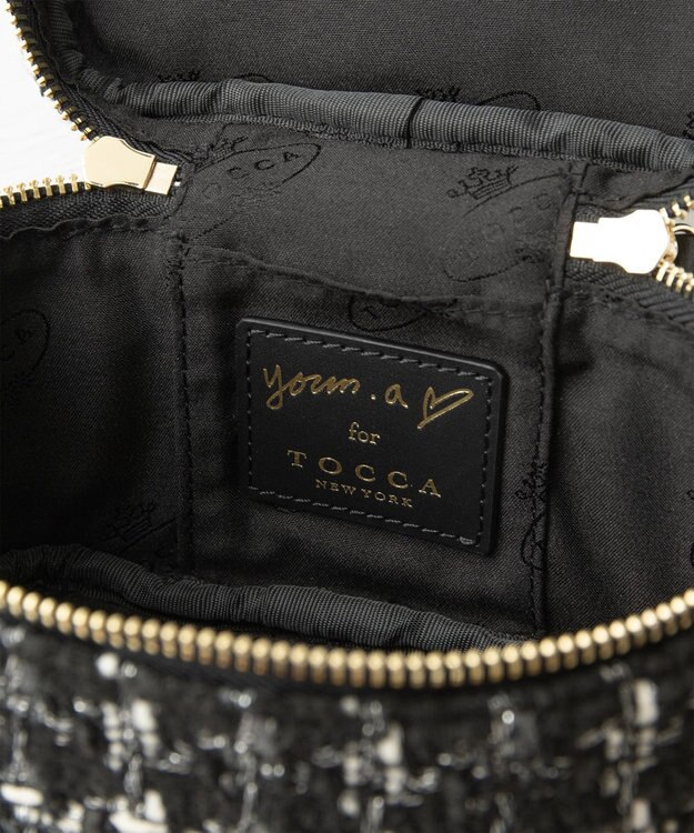 TOCCA 【ヨンアさんコラボ】PILA VANITY BAG ヴァニティ バッグ ブラックツイード系