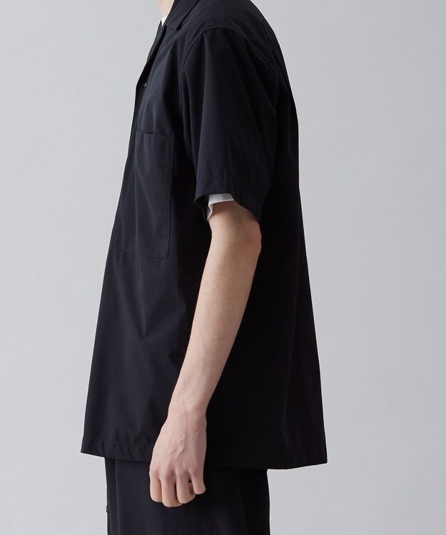 UNFILO MENS FINE MOVE オープンカラーシャツ [23年春夏商品] ブラック