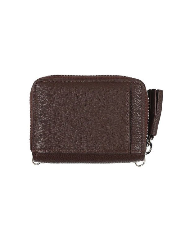 UNBILLION ペルケ perche / ドット刺繍ジャバラチャームウォレットショルダー ブラウン