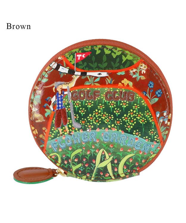 tsumori chisato CARRY ガーデンゴルフクラブ コインケース 小銭入れ ブラウン